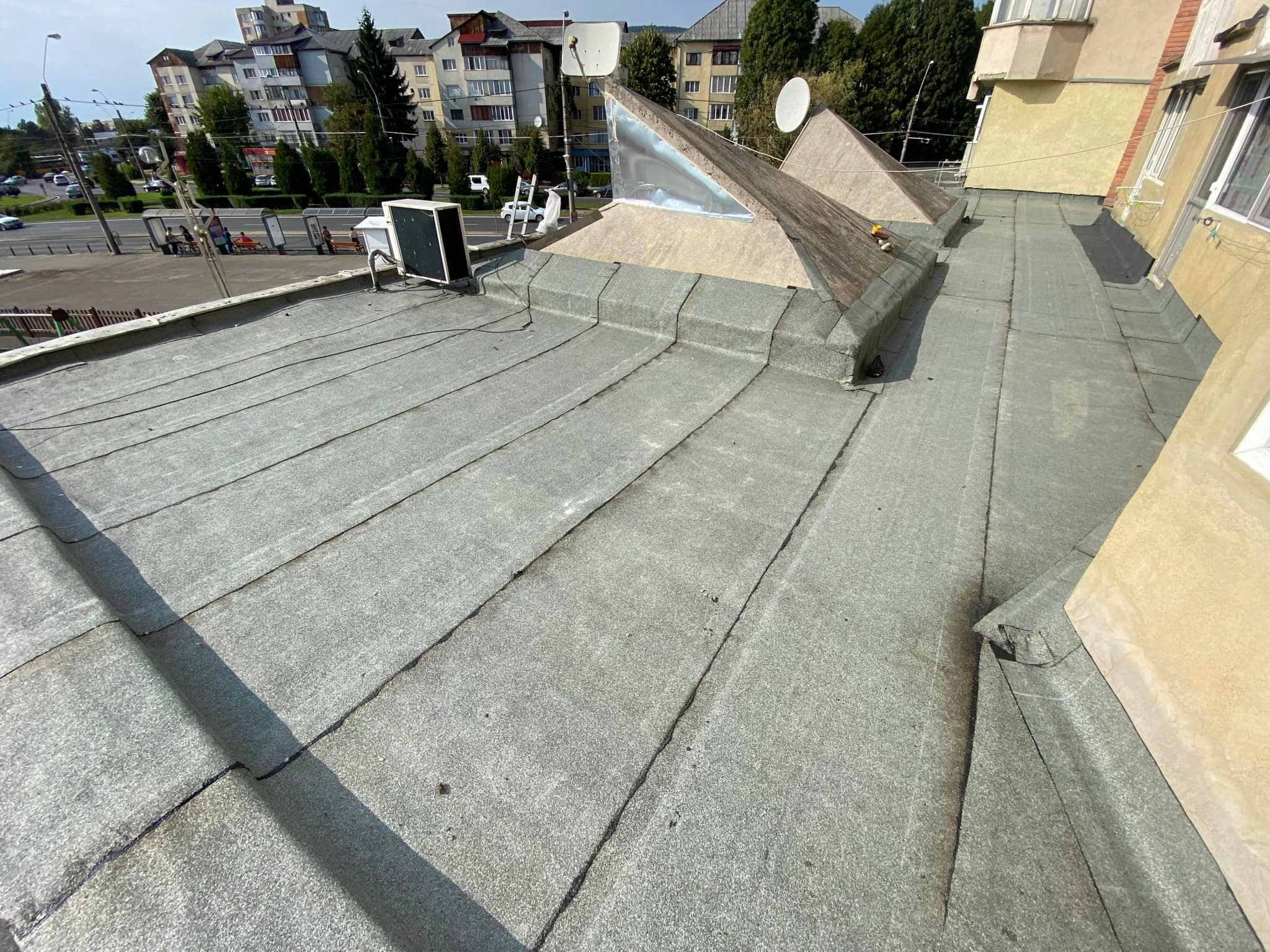 Terasă necirculabilă — hidroizolație cu membrană bituminoasă